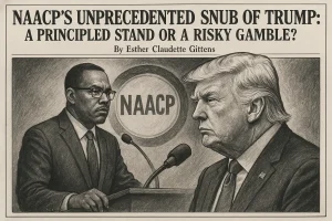 Read more about the article NAACP’s Unprecedented Snub of Trump: A Principled Stand or a Risky Gamble?